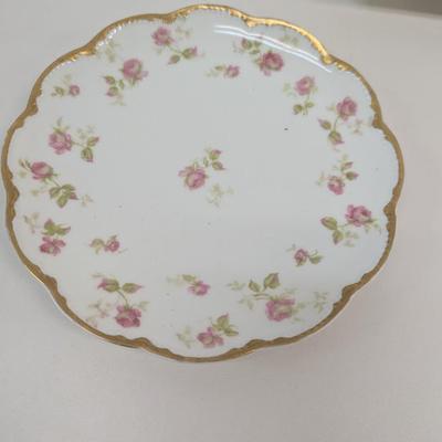 7 - Clear Etched Glass Plates Haviland Limoges Plate Porcelain Tray