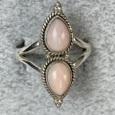 Pink Opal Sterling Silver Ring 11