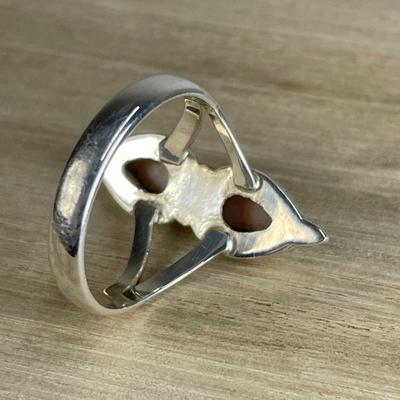 Pink Opal Sterling Silver Ring 11