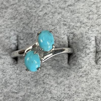 Kingman Turquoise Sterling Silver Ring 8