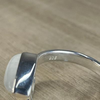 Moonstone Bypass Sterling Silver ring 8