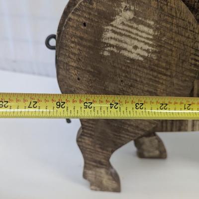 Rustic Barn Wood Pig Decor