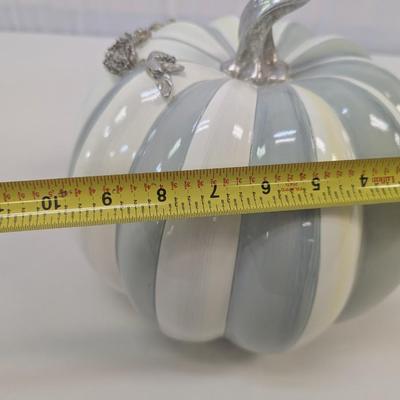 Mackenzie Child's Sterling Stripe Silver Floral Garland Pumpkin