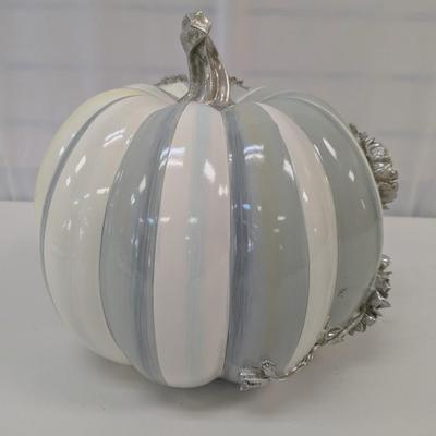 Mackenzie Child's Sterling Stripe Silver Floral Garland Pumpkin