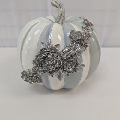 Mackenzie Child's Sterling Stripe Silver Floral Garland Pumpkin