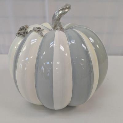 Mackenzie Child's Sterling Stripe Silver Floral Garland Pumpkin