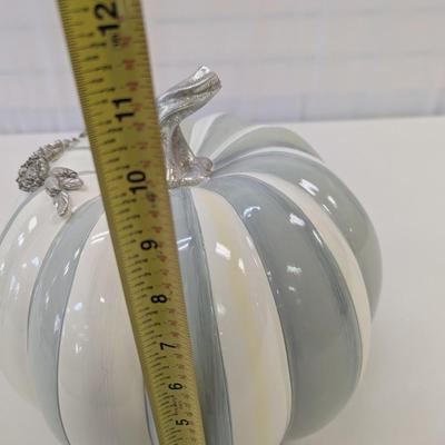 Mackenzie Child's Sterling Stripe Silver Floral Garland Pumpkin