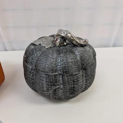 Wooden Ceramic & Glass Pumpkin Decor