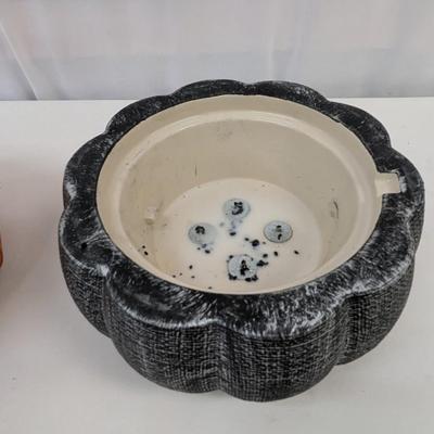 Wooden Ceramic & Glass Pumpkin Decor