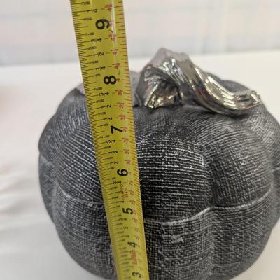 Wooden Ceramic & Glass Pumpkin Decor