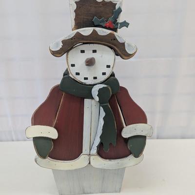 Wooden Snowman Decor 20" Tall