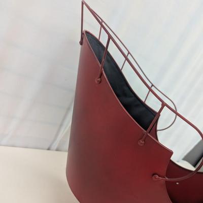 Large Holiday Metal Sleigh Decor