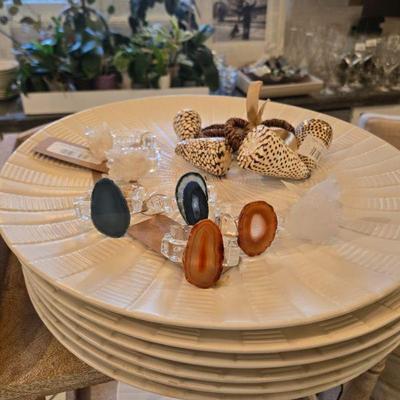 NYC Rab Labs agate napkin rings
