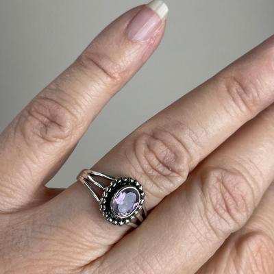 Amethyst Sterling Silver Ring 8
