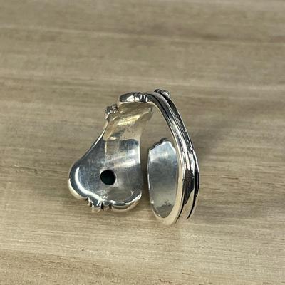 Turquoise Sterling Spoon Ring 7