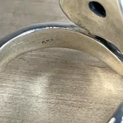 Turquoise Sterling Spoon Ring 7