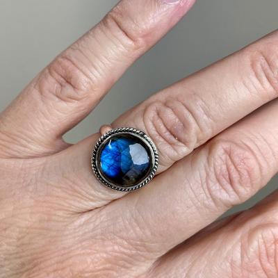 Labradorite Sterling silver Ring 7