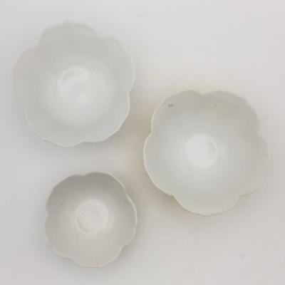 Lot of Vintage Lotus Flower shaped Bowls (3 Unmarked, 1 Marked Japan; Yellow White), 2 Blue & White Floral And Gold Handpainted...