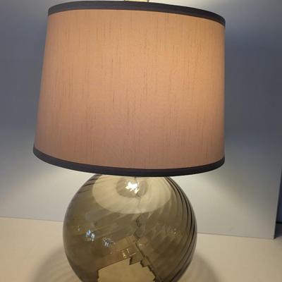 Hand Blown Swirl Glass Table Lamp