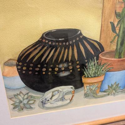 27 3/4" x 20 3/4" South Western Style Signed Art