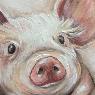 20 3/4" x 20 3/4" Lolo Pig Framed Wall Art