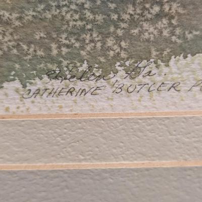 22" x 18" Framed Catherine Butler Pendley 1979 Signed Country Store Helene Ga