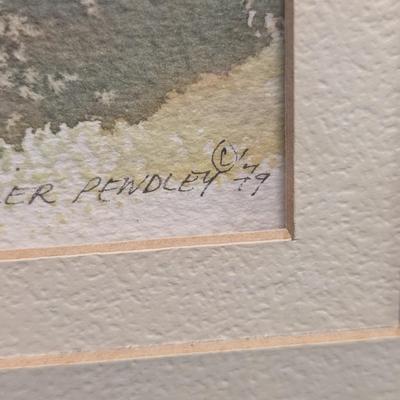 22" x 18" Framed Catherine Butler Pendley 1979 Signed Country Store Helene Ga