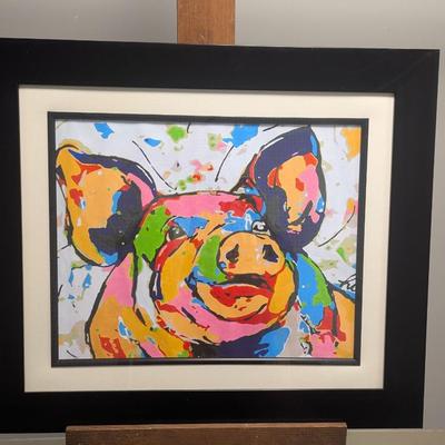 28 3/4" x 24 1/4" Pig Wall Art