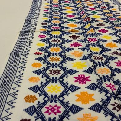 Vintage Linen Handcrafted Kippah Hand Woven Decorated Rug