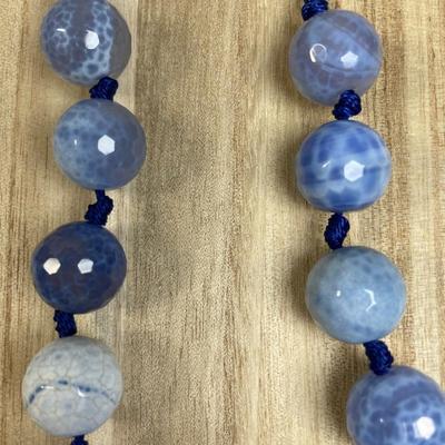 Blue Fire Agate Faceted Beads