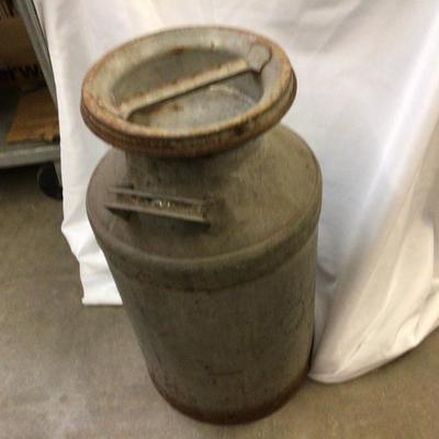 Large Metal Milk Can Benson Produce Co.