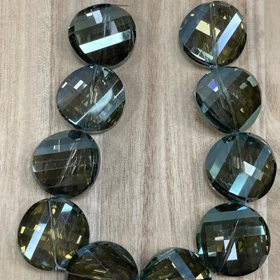 Large Faceted Glass Beads