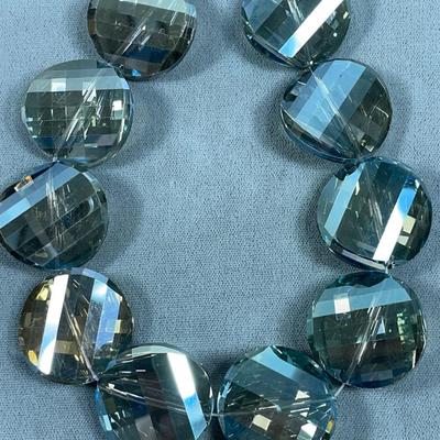 Large Faceted Glass Beads