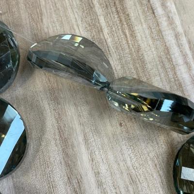 Large Faceted Glass Beads
