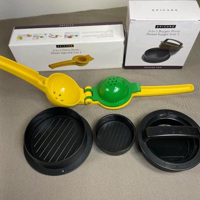 Epicure Citrus Press and Burger Press New