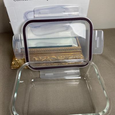 Epicure Glass Storage with Snap Lid New!