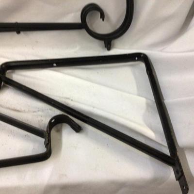 Metal Table Legs and Two Metal Plant Hangers