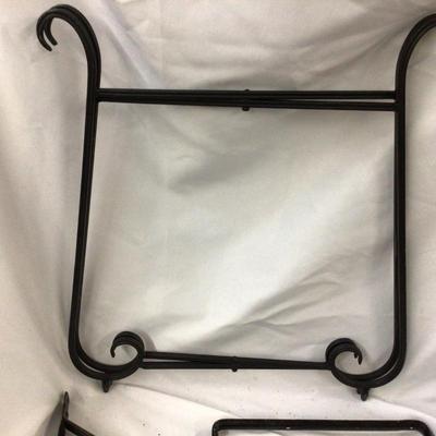 Metal Table Legs and Two Metal Plant Hangers