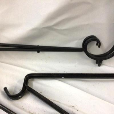 Metal Table Legs and Two Metal Plant Hangers