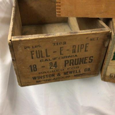 Heliotrope Apricot, Ripe Prunes, and Young American Music Wood Boxes