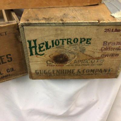 Heliotrope Apricot, Ripe Prunes, and Young American Music Wood Boxes