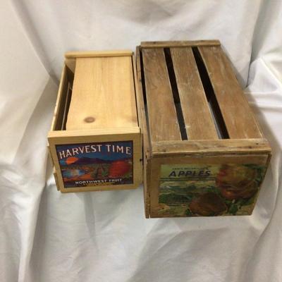 Red Delicious Apple and Harvest Time Fruit Wood Creates