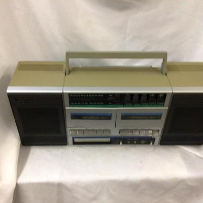 JC Penny Boom Box 8 Track, Dual Cassette AM-FM Radio With Equalizer.