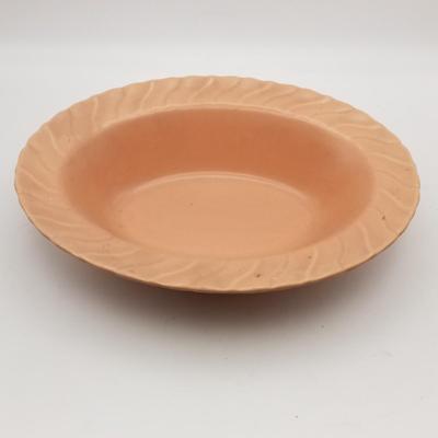 Lot of Vintage: MCM Coral / Peach Oval Coronado Franciscanware Swirl Serving Plate Bowl (California USA) Mid Century Modern 1940s,...