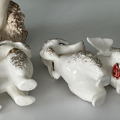 Vintage Japan Ceramic Poodles, with Salt/Pepper Shakers