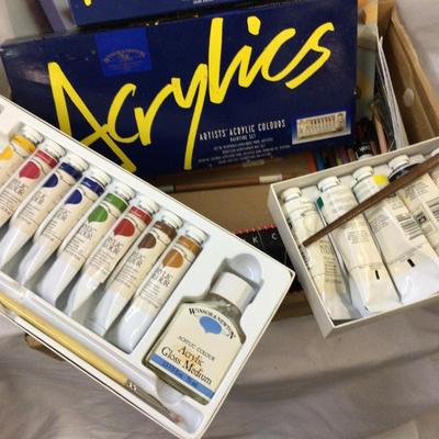 Artist Chalk, Paints and Colored Pencils