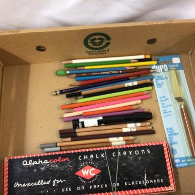 Artist Chalk, Paints and Colored Pencils