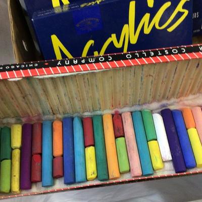 Artist Chalk, Paints and Colored Pencils
