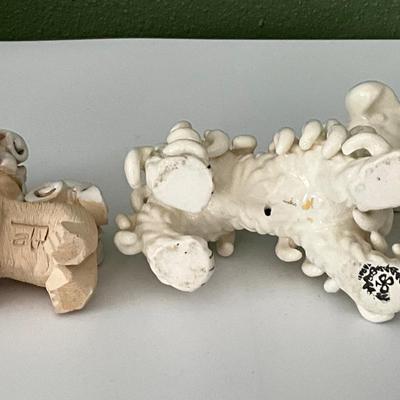 Vtg Artesania Rinconada Classic Poodle & Vtg Spaghetti Art French Poodle MCM Italy