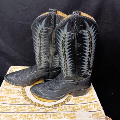 TONY LAMA LEATHER WESTERN BOOTS SIZE 7 1/2D